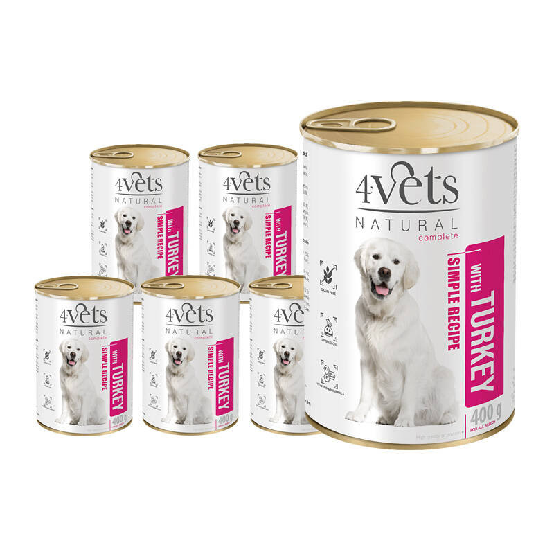 4Vets Natural indyk adult 400 g × 6