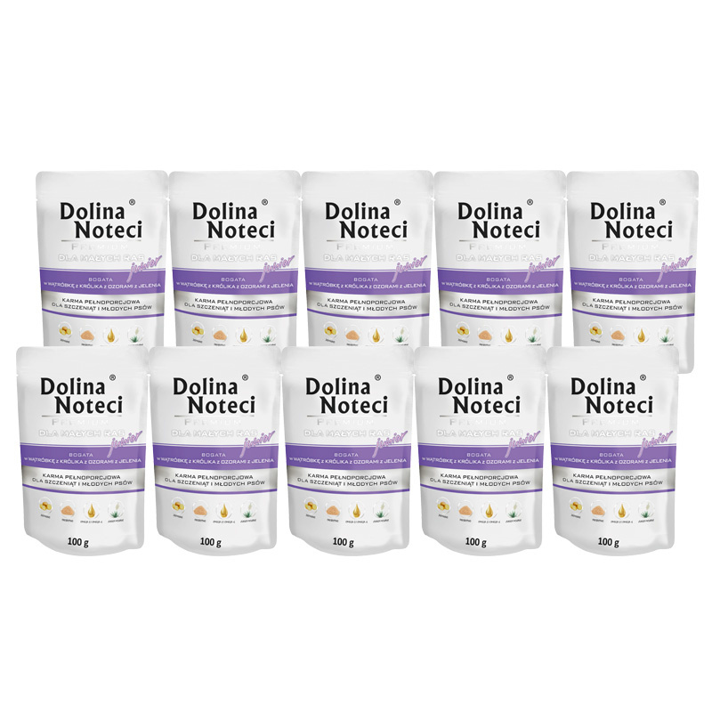 Dolina Noteci Junior jeleń, królik junior małe rasy 100 g × 10