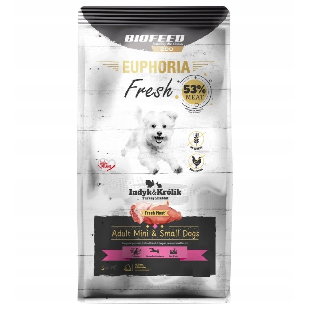 BioFeed Euphoria indyk, królik małe rasy 8 kg