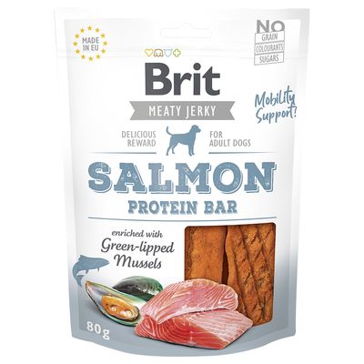 Brit Jerky Protein Bar łosoś adult 80 g × 3