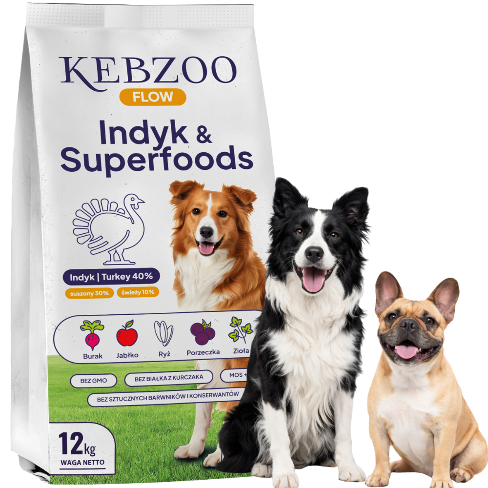 Kebzoo Flow indyk adult 12 kg