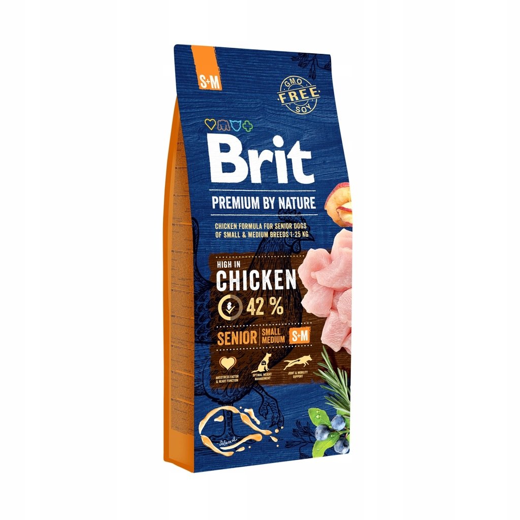 Brit Premium by Nature senior małe i średnie rasy 15 kg