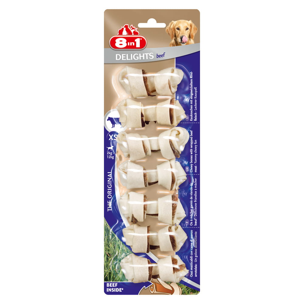 8in1 Beef Delights wołowina małe rasy 12 g × 7