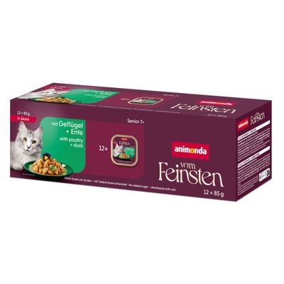 Animonda Vom Feinsten drób, kaczka w sosie senior 85 g × 12