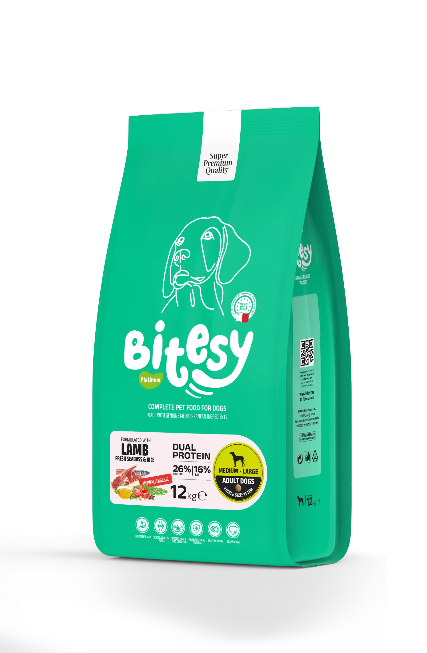 Bitesy Dual Protein jagnięcina, ryba morska 12 kg
