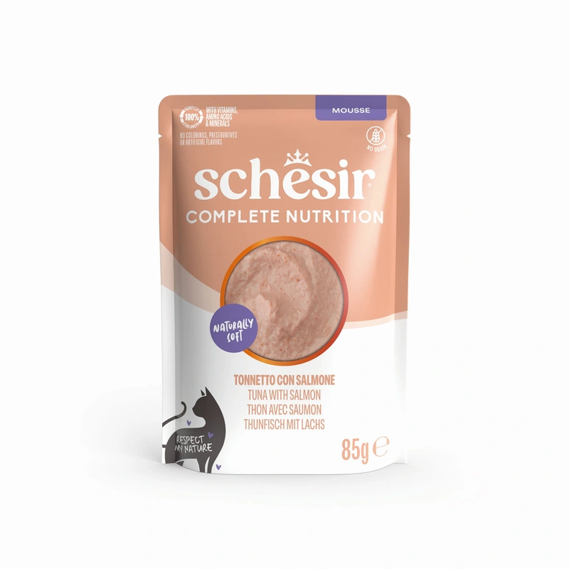 Schesir Complete Nutrition tuńczyk, łosoś pasztet adult 85 g