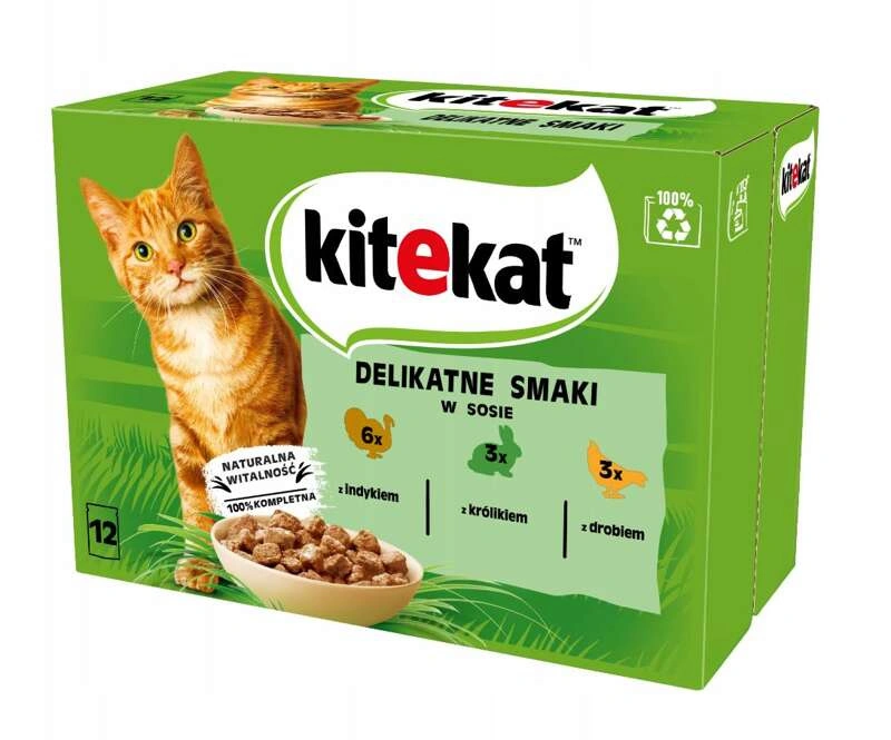 Kitekat mix smaków w sosie adult 85 g × 12