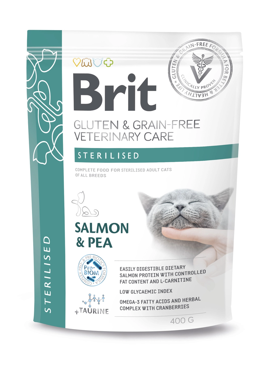 Brit Gluten & Grain-Free Veterinary Care Sterilised łosoś z grochem adult 400 g