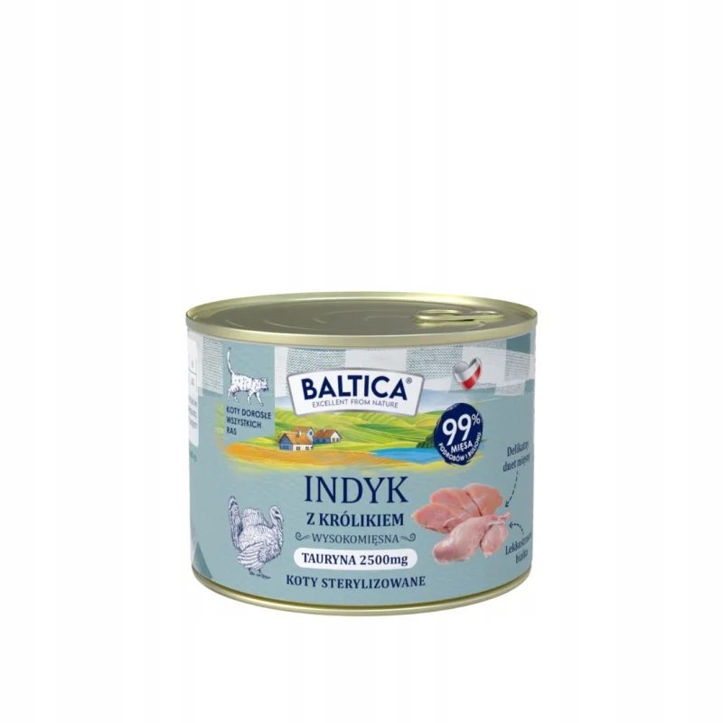 Baltica Smaki Regionów Digestive indyk, królik adult 185 g
