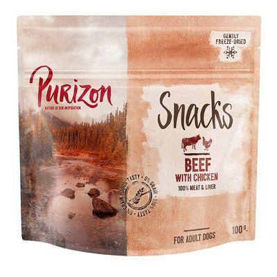 Purizon Snacks kurczak, wołowina adult 100 g × 3