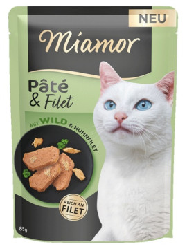 Miamor Pâté & Filet dziczyzna, kurczak pasztet adult 85 g