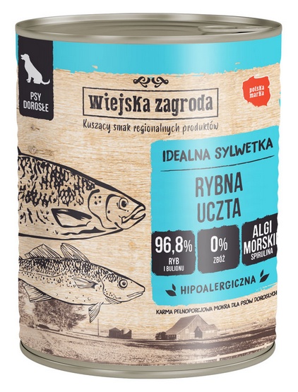 Wiejska Zagroda Rybna Uczta czarniak, dorsz, pstrąg, łosoś 800 g
