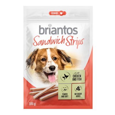 Briantos Sandwich Strips kurczak, ryba 100 g × 4