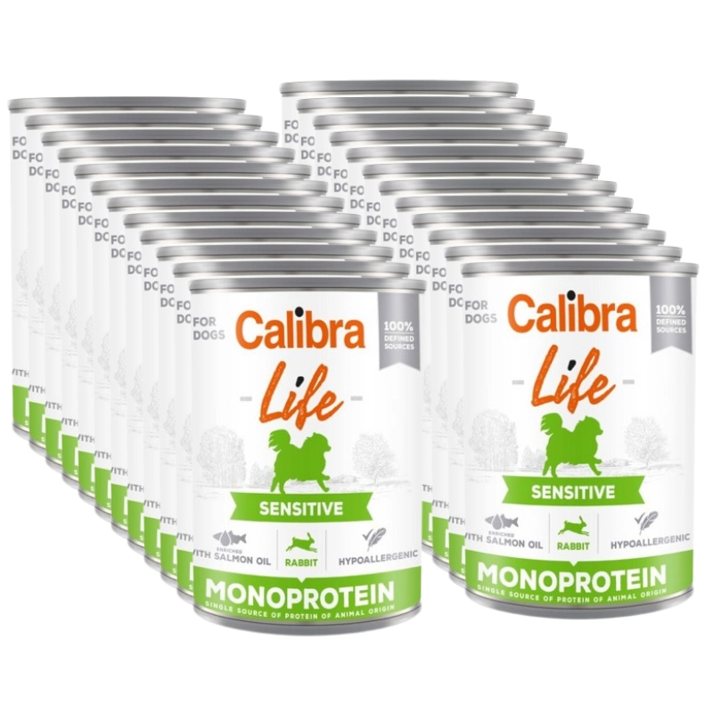 Calibra Dog Life Sensitive królik adult 400 g × 24