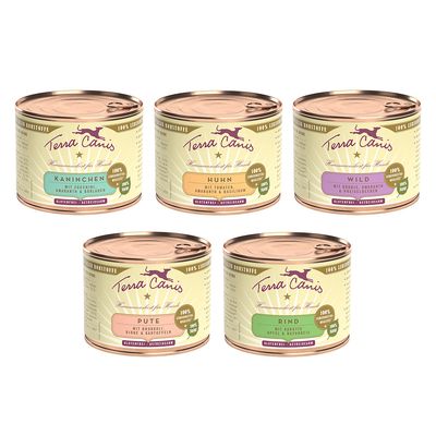 Terra Canis Classic dziczyzna, indyk, królik, kurczak, wołowina adult 200 g × 12