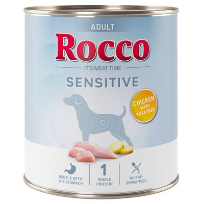 Rocco Sensitive kurczak z ziemniakami adult 800 g × 24