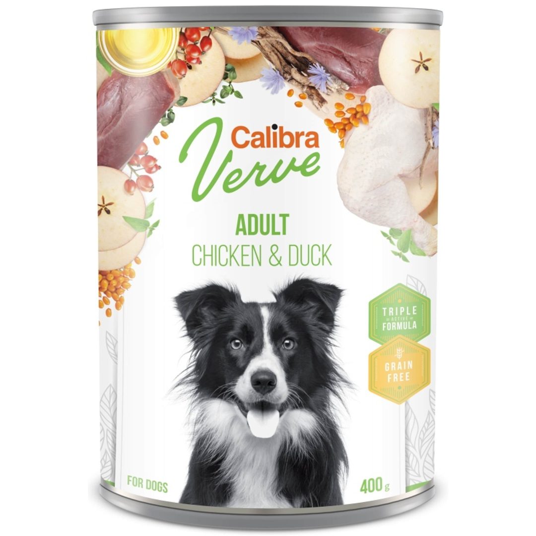 Calibra Dog Verve kurczak, kaczka adult 400 g