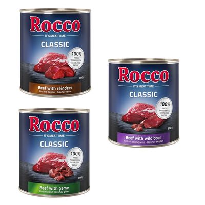 Rocco Classic dziczyzna, dzik, renifer, wołowina adult 800 g × 12