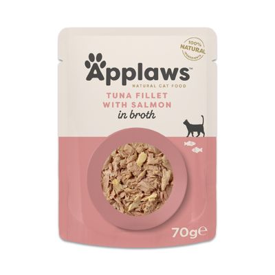 Applaws tuńczyk, łosoś w bulionie adult 70 g × 24