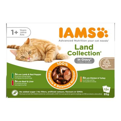 IAMS Advanced Nutrition mix smaków w sosie adult 85 g × 12
