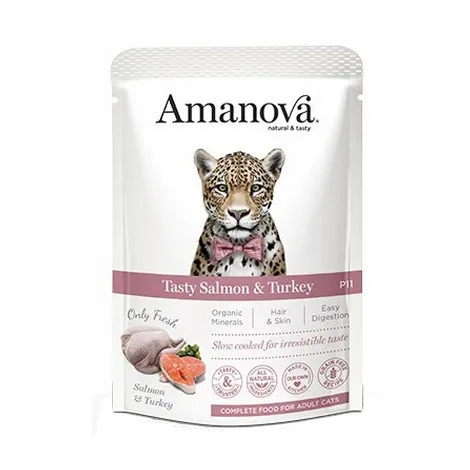 Amanova Tasty indyk, łosoś adult 85 g