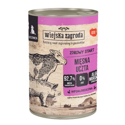 Wiejska Zagroda dorsz, indyk, kaczka puppy 400 g × 12