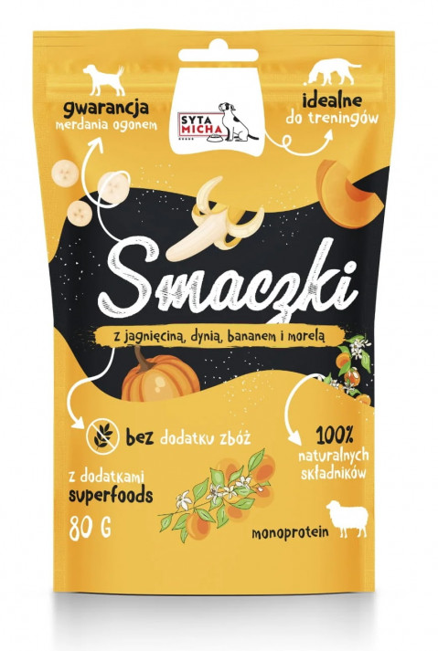 Syta Micha jagnięcina z dynią, bananem i morelą 80 g