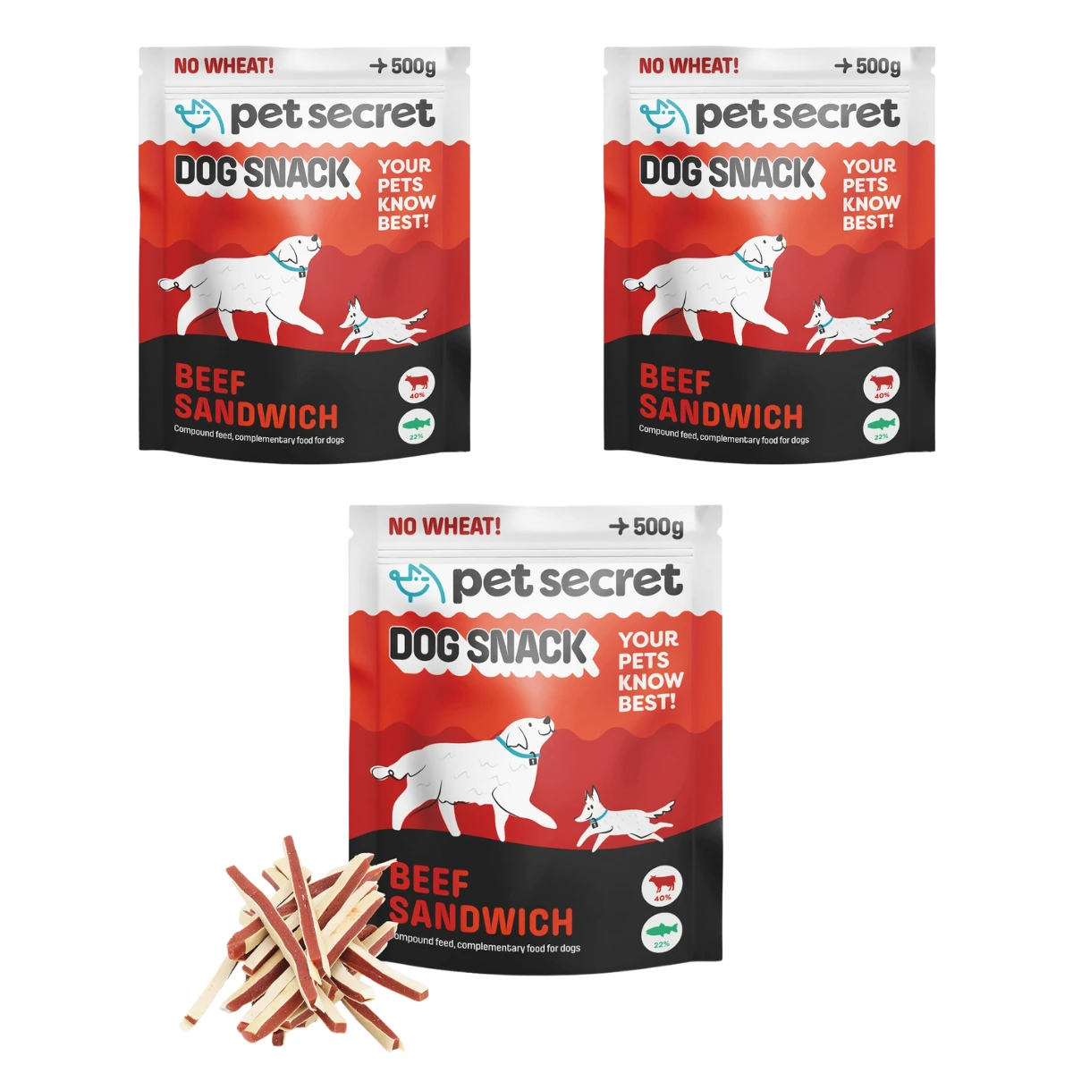 Pet Secret wołowina 500 g × 3