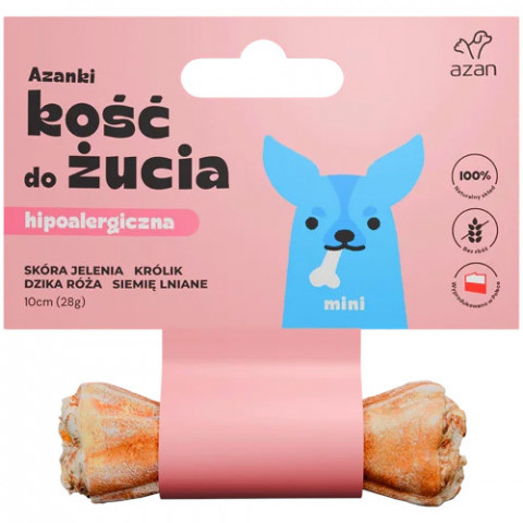 Azanki kość ze skóry jelenia Mini 10 cm 28 g