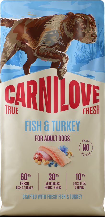 Carnilove True Fresh ryba, indyk adult 12 kg