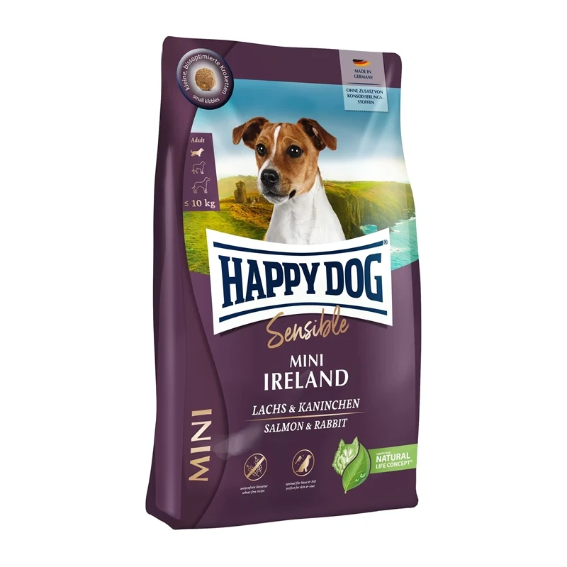 Happy Dog Sensible królik, łosoś adult małe rasy 800 g