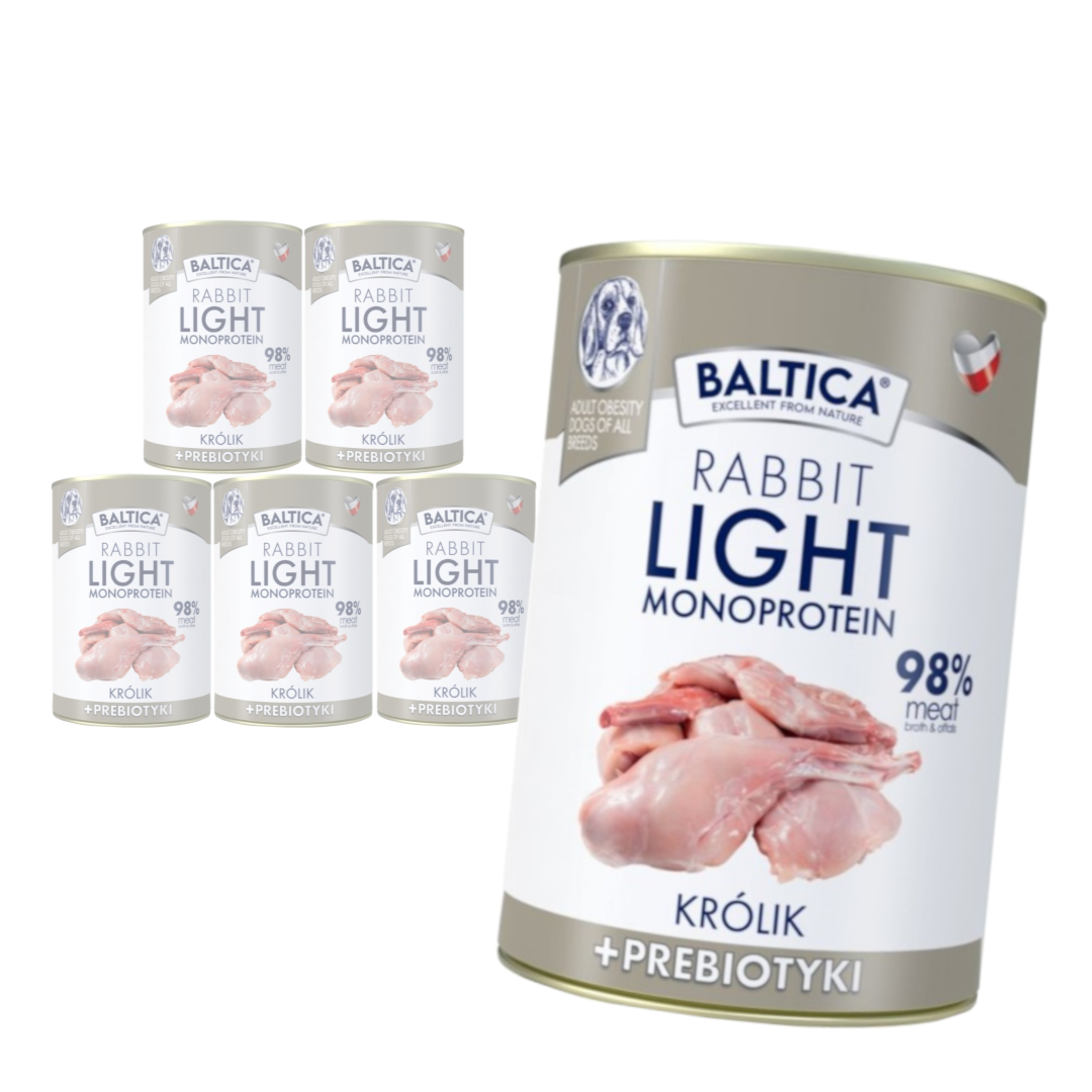 Baltica Monoprotein Light królik 400 g × 6