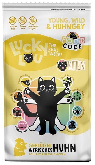 Lucky Lou Food Code Lifestage drób, kurczak kitten 340 g