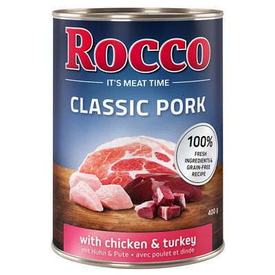 Rocco Classic indyk, kurczak, wieprzowina adult 400 g × 6