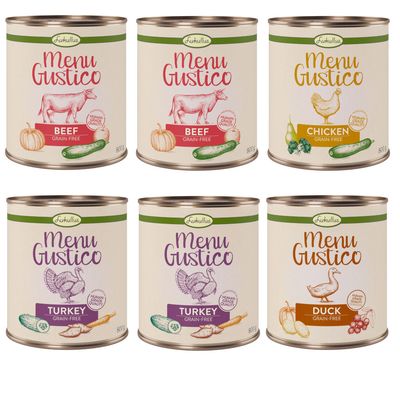 Lukullus Menu Gustico indyk, kaczka, kurczak, wołowina 800 g × 6