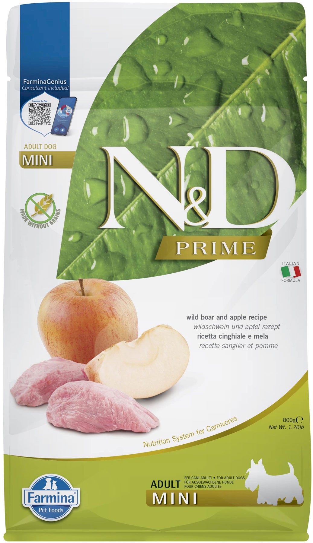 Farmina N&D Prime dzik adult małe rasy 800 g