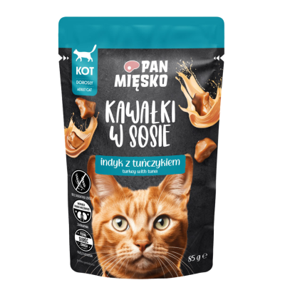 Pan Mięsko indyk, tuńczyk w sosie adult 85 g × 12