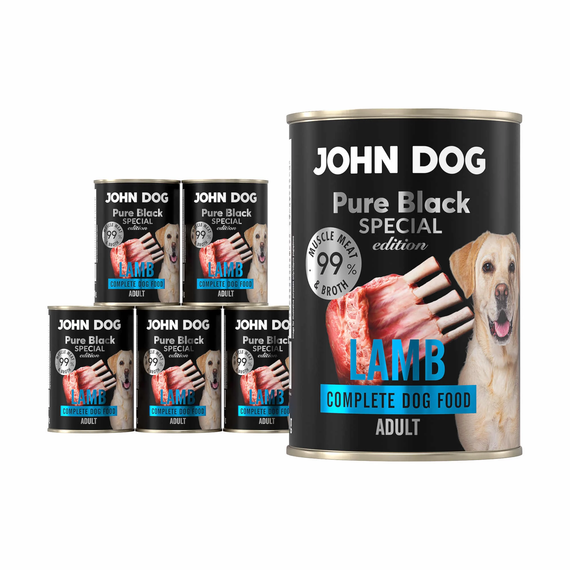 John Dog Pure Black Special Edition jagnięcina adult 400 g × 6
