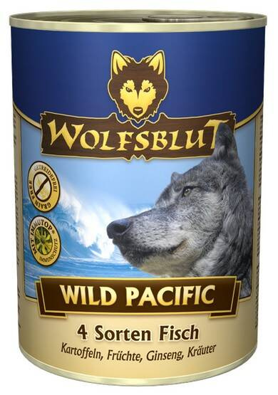 Wolfsblut Wild Pacific dorsz, halibut, sardynka, sola, łosoś 395 g