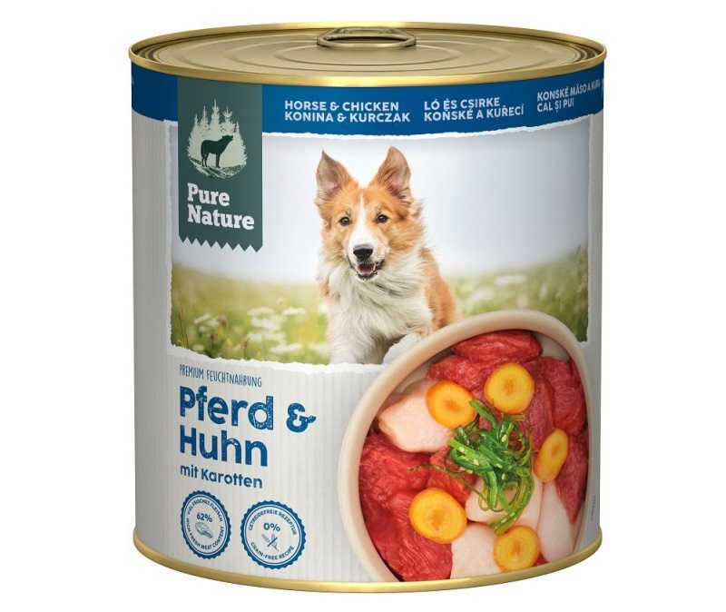 Pure Nature Dog konina, kurczak adult 800 g