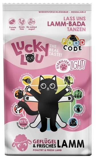 Lucky Lou Food Code Sterilised Light drób, jagnięcina adult 1,7 kg