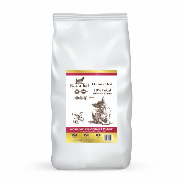 Natural Trail Grain Free dziczyzna, łosoś średnie rasy 12 kg