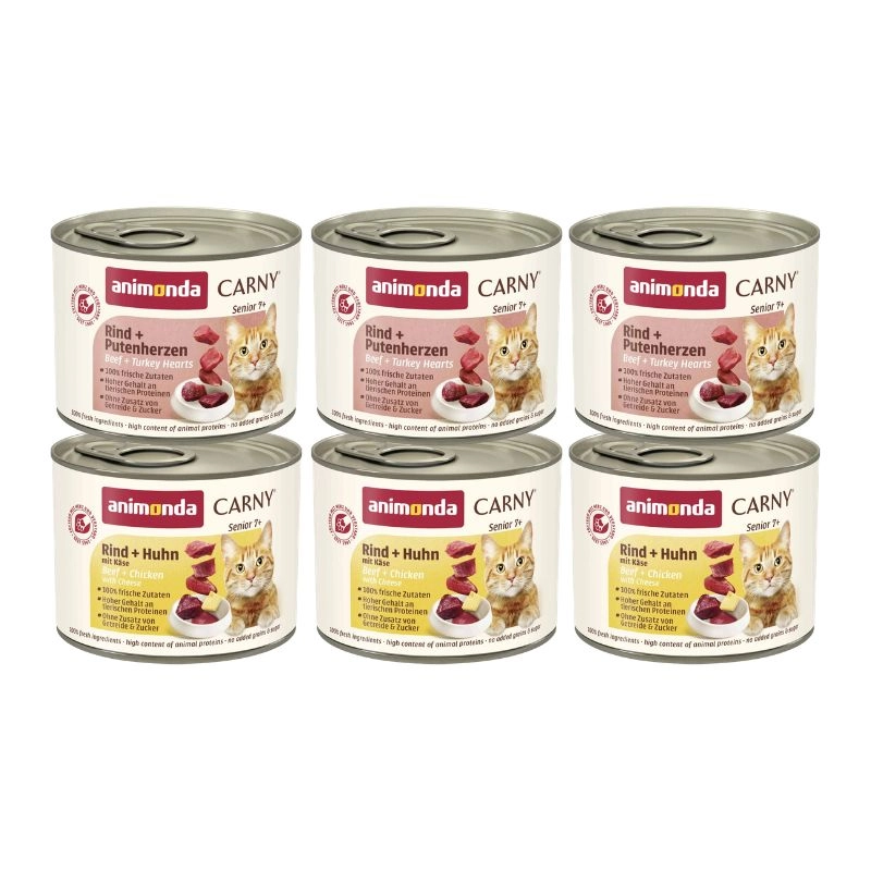 Animonda Carny mix smaków senior 200 g × 6