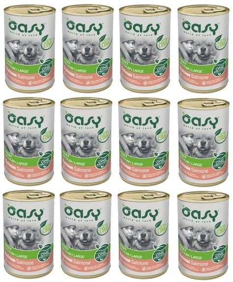 Oasy One Protein łosoś adult średnie, duże rasy 400 g × 12