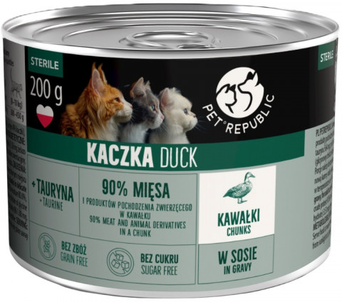 PetRepublic Sterilised kaczka w sosie adult 200 g