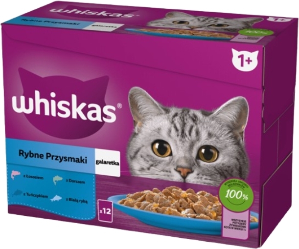 Whiskas mix smaków w galaretce adult 85 g × 12