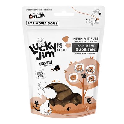 Lucky Jim DuoBities indyk, kurczak 70 g × 3