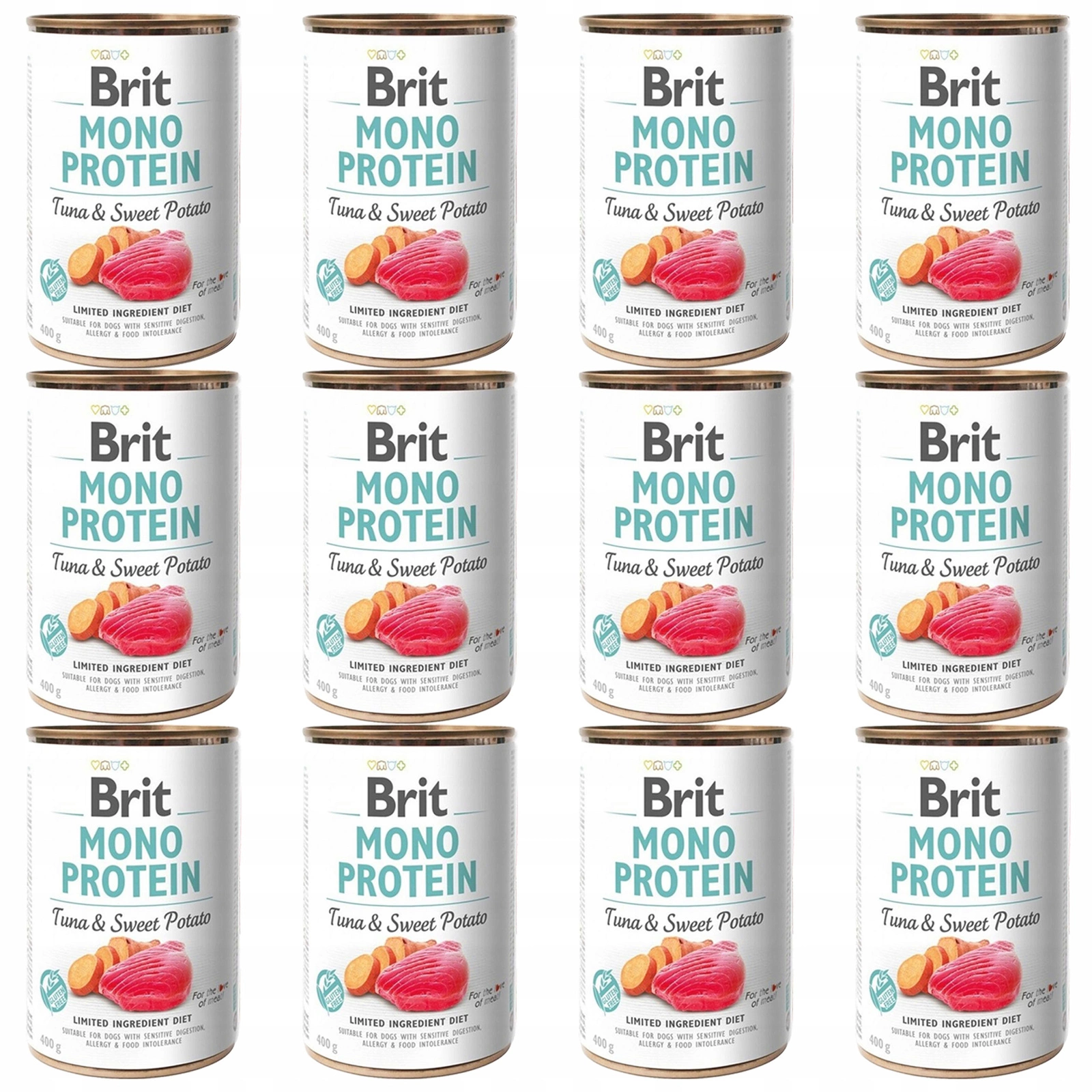 Brit Mono Protein tuńczyk, bataty 400 g × 12