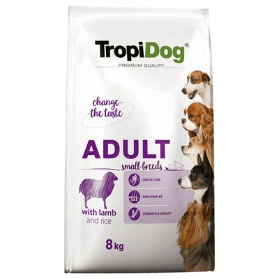 Tropidog Premium jagnięcina adult małe rasy 8 kg × 2