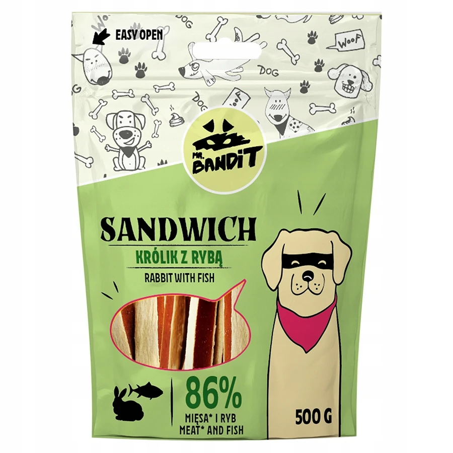 Mr. Bandit Sandwich dorsz, królik 500 g